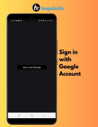 Sign in Hospitalin with Google Account